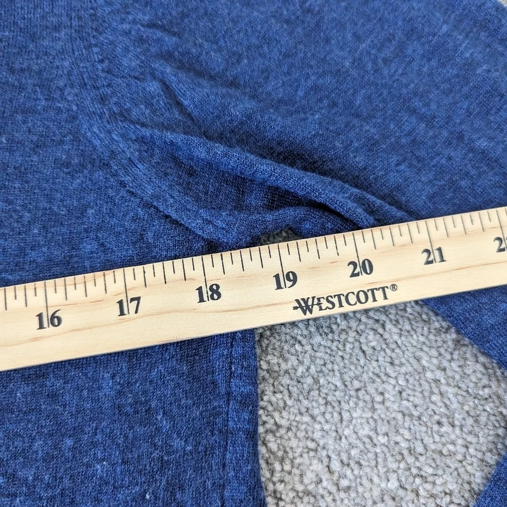Zara Wool Blue V-neck Sweater Women's Large - Picture 7 of 8